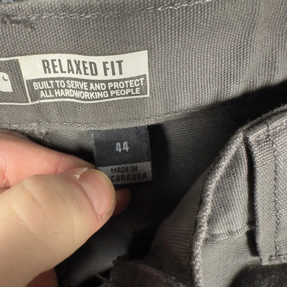 Carhartt Relaxed Fit Canvas Work Shorts Mens 44 Gray Utility Carpenter Rugged